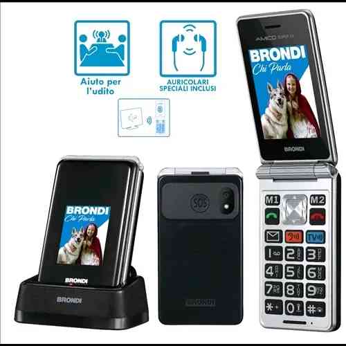 Telefono Cellulare Brondi Amico Super TV - Display 2.8" TFT Dual-Sim - Fotocamera 1.3 Mp - Bluetoot