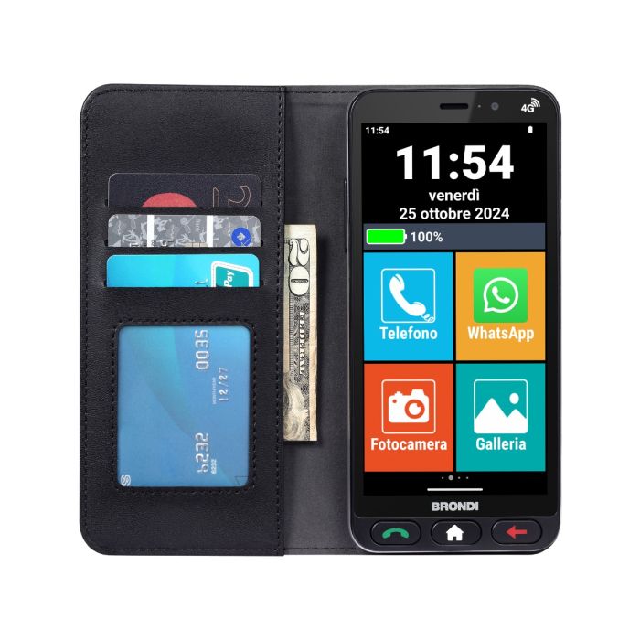 Telefono Cellulare Brondi Amico Vero 4G - Display 5.7" HD IPS - Dual-Sim - Fotocamera 13 MP + 8 MP -