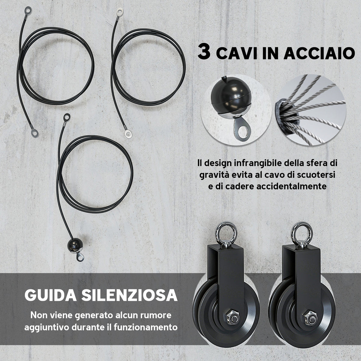 Pulley Machine Home Gym e Puleggia LAT Machine, Attacco per Dischi Pesi Universali e Accessori