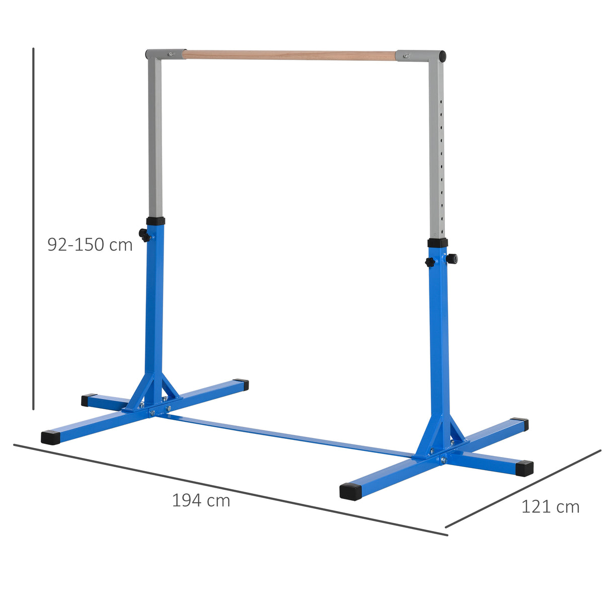 Sbarra per Ginnastica Artistica o Danza Classica Regolabile in Altezza 92-150 cm, Blu