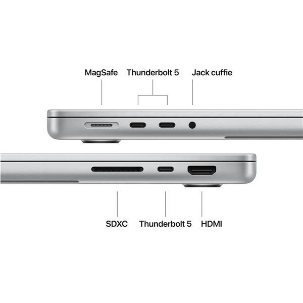 MacBook Pro 14" M5 Max chip 18-core CPU 32-core GPU, 36GB, 2TB SSD - Argento