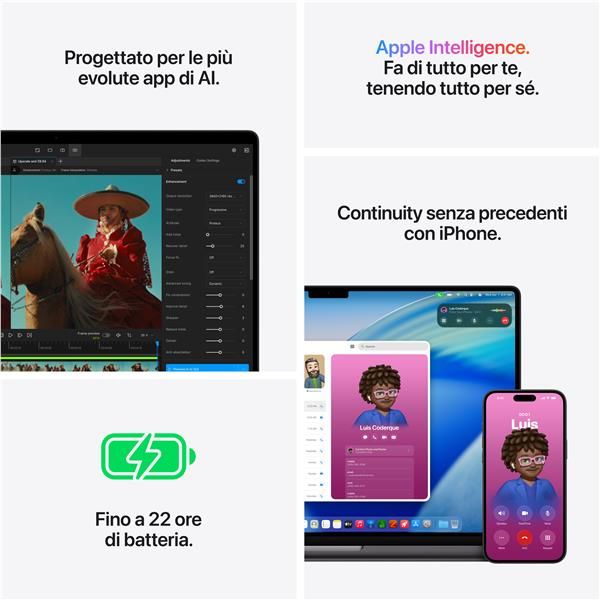 MacBook Pro 16" M5 Max chip 18-core CPU 32-core GPU, 36GB, 2TB SSD - Nero siderale
