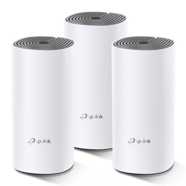 Deco E4 (Pacchetto da 3) - Sistema Wi-Fi Mesh Seamless Roaming, AC1200 Dual Band, 2 Porte Ethernet 100Mbps