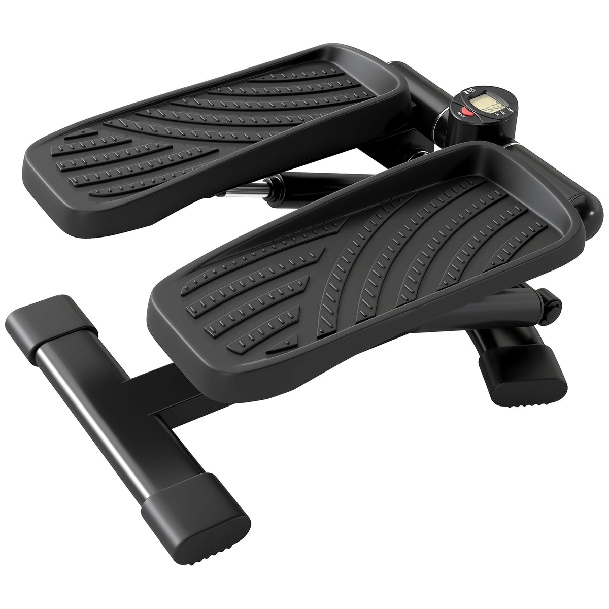 Stepper Twister 2 in 1 con Monitor LCD, Pedali Grandi e Antiscivolo, Capacità 100 kg, Nero