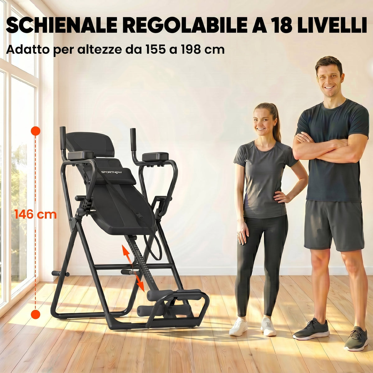 Tavolo Inversione 3-in-1 con Barre Flessioni, Trazioni, Tavolo di Inversione