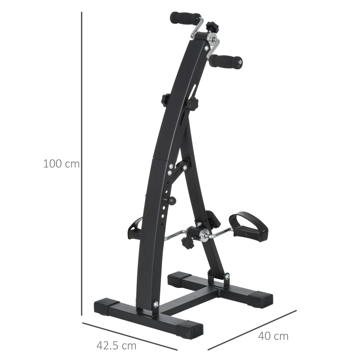 Pedaliera Braccia e Gambe da Divano o Poltrona con Schermo LED, Altezza e Intensità Regolabile, Nero, 40x42.5x100cm