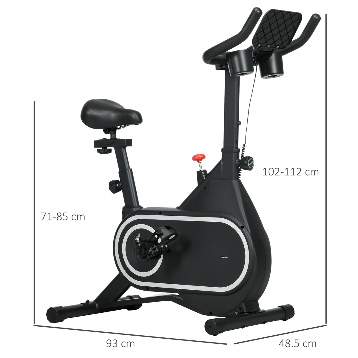 Cyclette Magnetica con Volano da 4kg, Manubrio e Sellino Regolabili