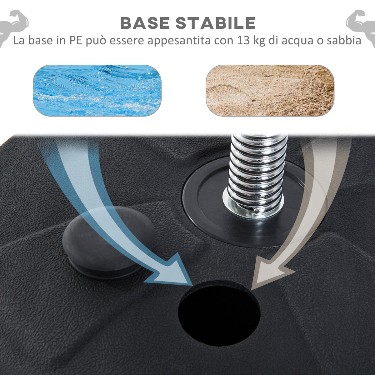 Punching Ball da Terra con Guantoni, Altezza Regolabile 126-144 cm e Base Riempibile, Nero