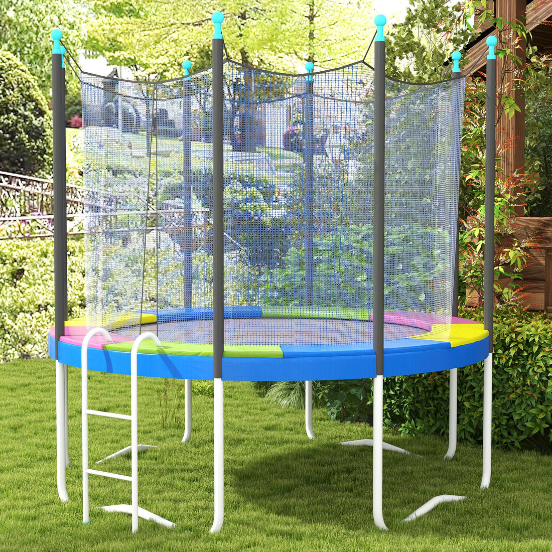 Copertura Tappeto Elastico 244x30 cm Pieghevole e Portatile, in Plastica, PE e Schiuma, Multicolore