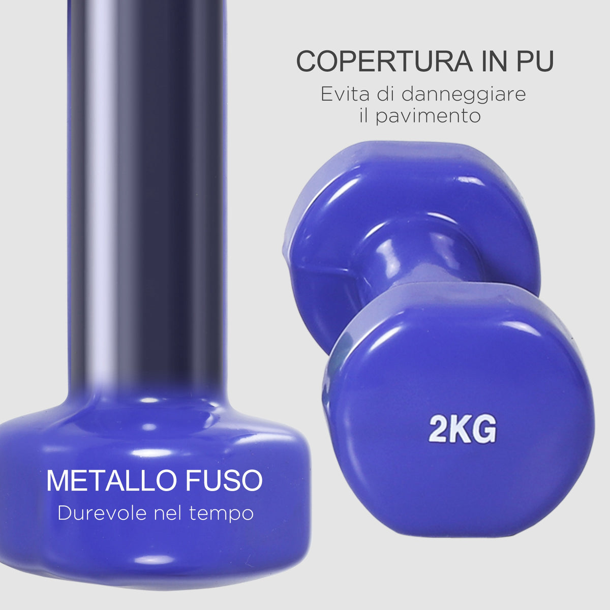 Manubri Pesi, Set Manubri Palestra da 10kg con Valigetta 4 Paia di Manubri Colorati (2x0.5kg, 2x1kg, 2x1.5kg, 2x2kg)