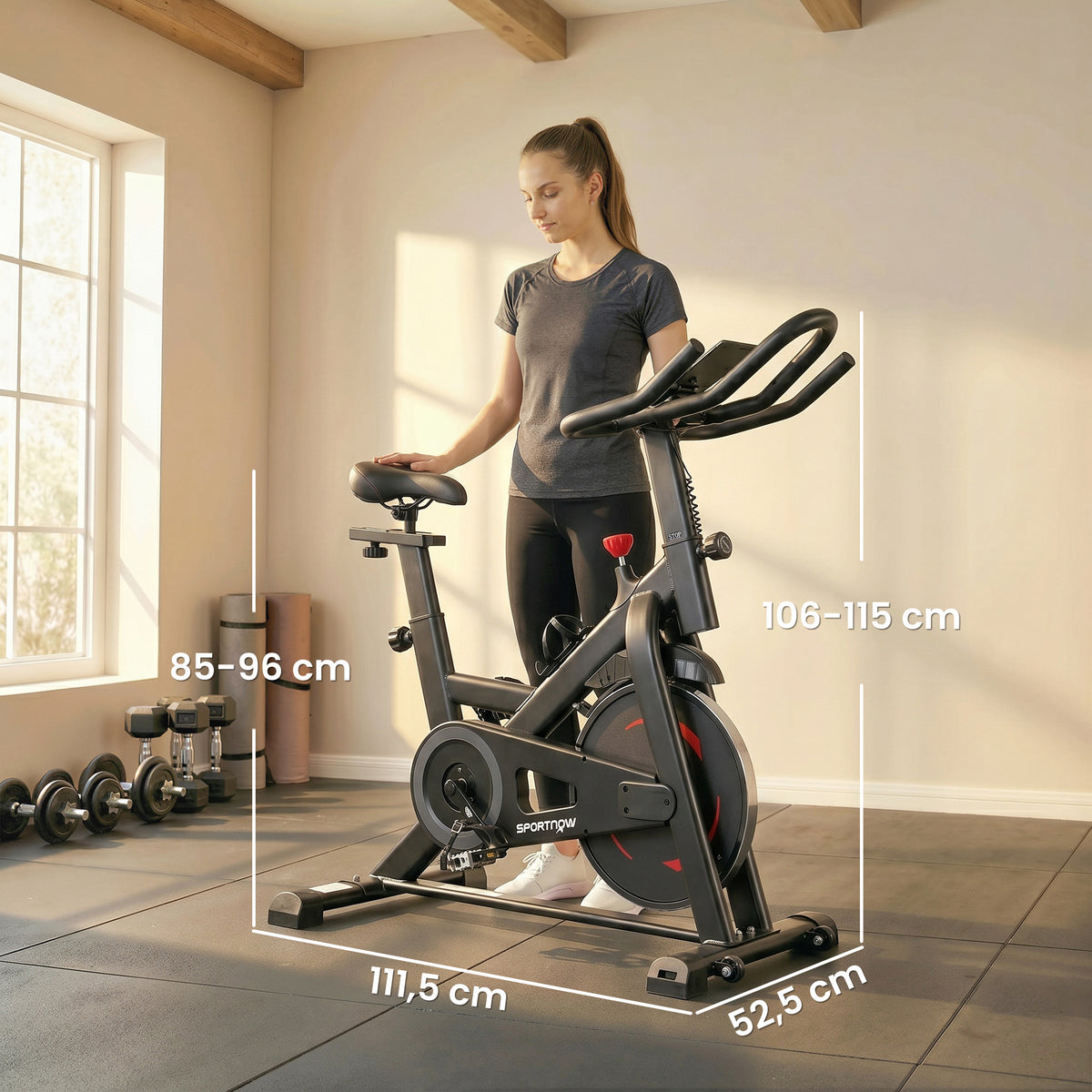 Bici Casa, Stazionaria con APP, Resistenza Magnetica 0-100%