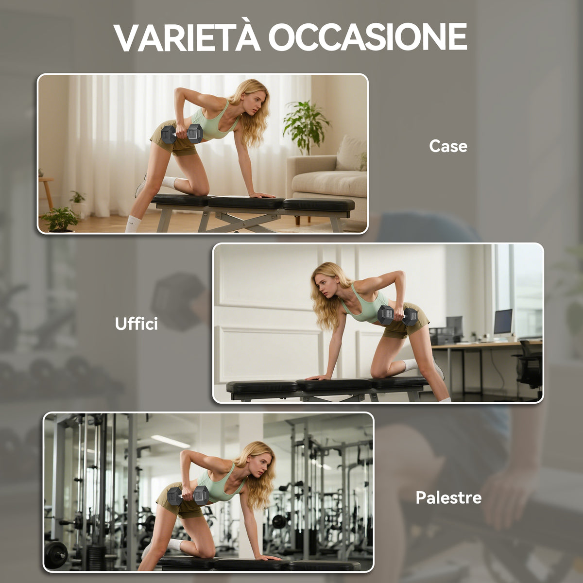 Set di Manubri Palestra da 2x12.5 kg Esagonale, Pesi per Palestra con Impugnatura Zigrinata Antiscivolo, Nero