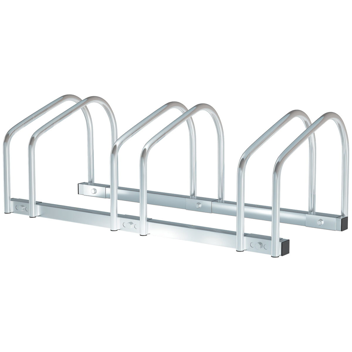 Rastrelliera Portabiciclette Parcheggio per 3 Biciclette Tubi d&