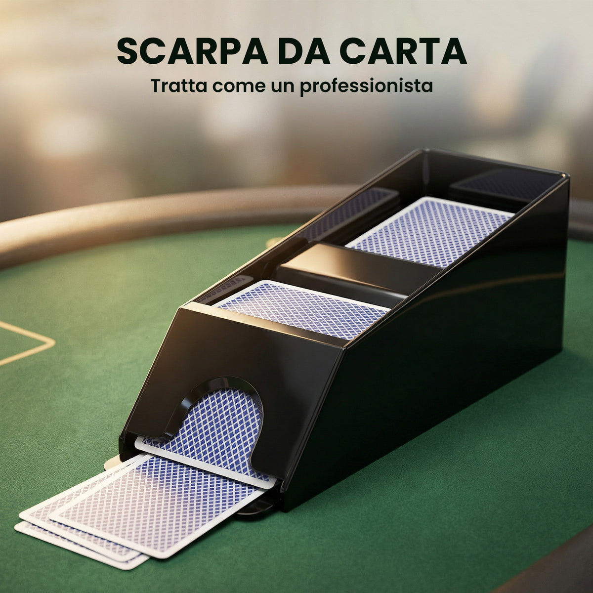 Set da Poker Completo con 500 Fiches, Mescolatore di Carte, Distributore di Carte, Tappetino, 5 Dadi, Argento