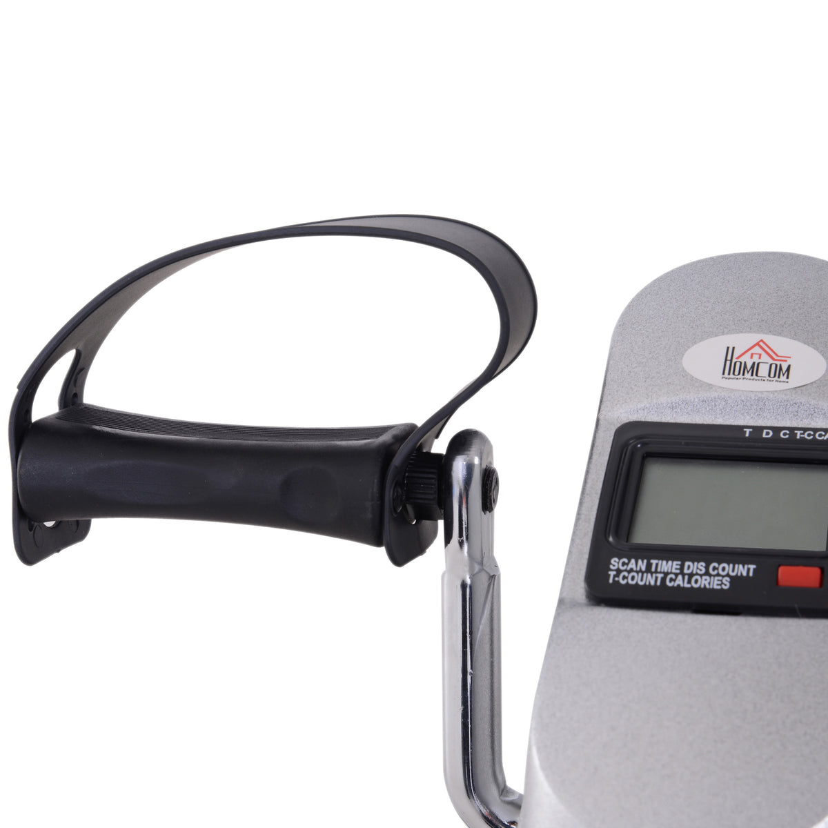Mini Cyclette Portatile per Gambe e Braccia, Pedaliera per Riabilitazione con Display LCD, Argento