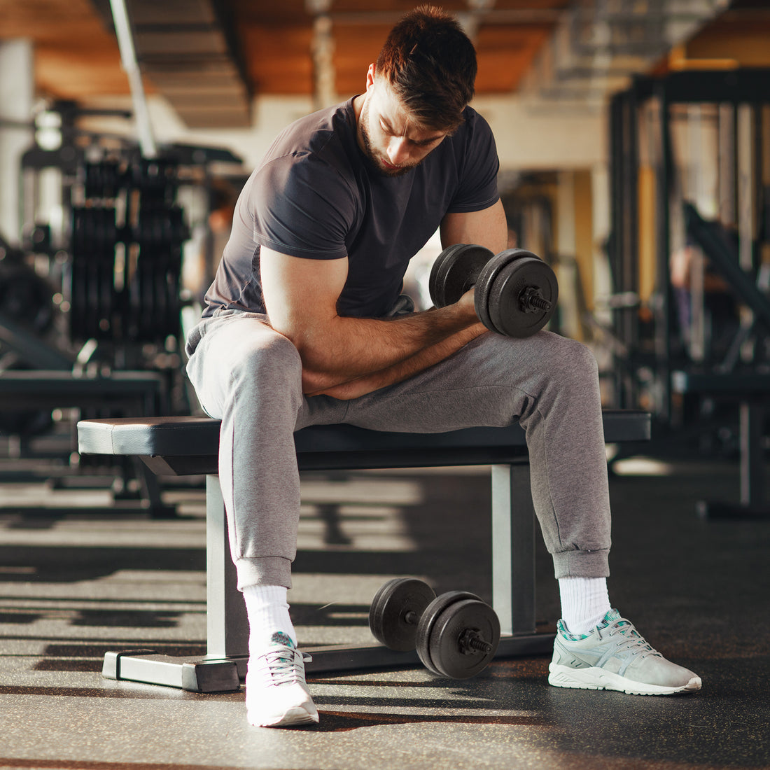 Set Manubri Palestra 20kg (4x2.5kg, 4x2kg) con 8 Dischi da 2kg, 2.5kg, 25mm, per Allenamento a Casa