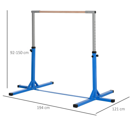 Sbarra per Ginnastica Artistica o Danza Classica Regolabile in Altezza 92-150 cm, Blu