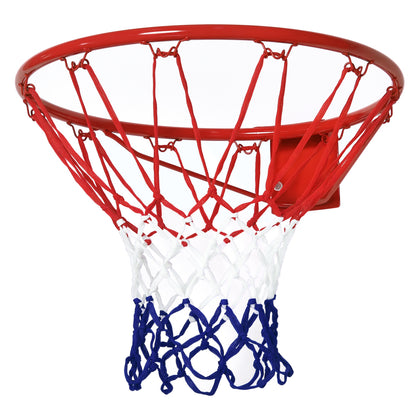 Canestro Basket da Muro in Ferro con Rete in Nylon per Esterno e Interno, ?46cm
