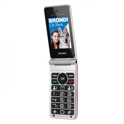 Telefono Cellulare Brondi Amico Prezioso - Display 2.8" TFT - Dual-Sim - Fotocamera 1.3 Mp - Bluetoo