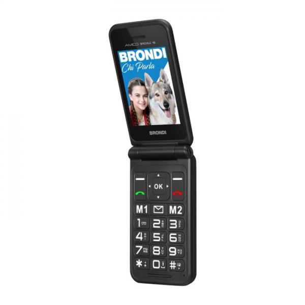 Telefono Cellulare Brondi Amico Speciale 4G - Display 2.8" QVGA - Dual-Sim - Fotocamera 13 Mp - Blue