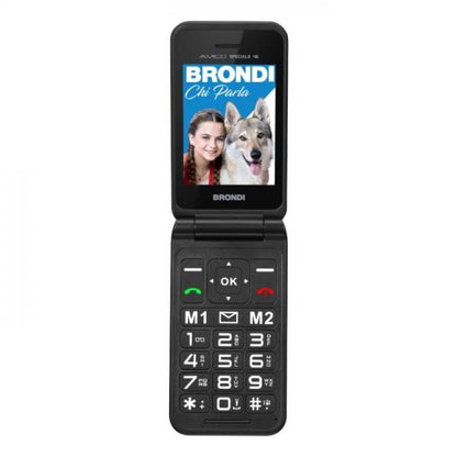 Telefono Cellulare Brondi Amico Speciale 4G - Display 2.8" QVGA - Dual-Sim - Fotocamera 13 Mp - Blue