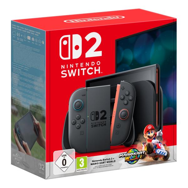 Switch 2 Console Black + Mario Kart World