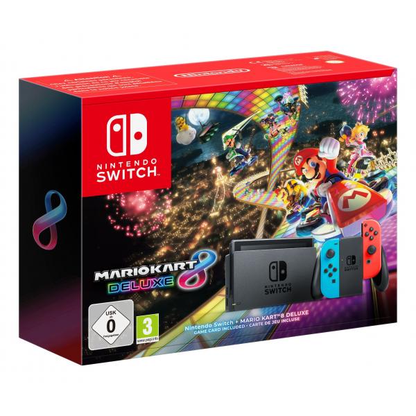 Switch Console 1.1 Neon Blue/Neon Red + Switch Mario Kart 8 Deluxe