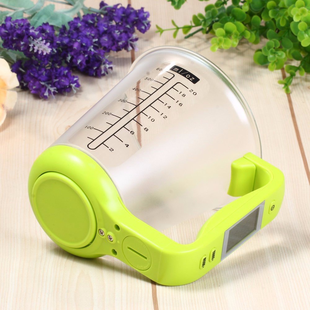 Kitchen electronics with 1kg measuring cup, liquid food scale, milk and coffee scale