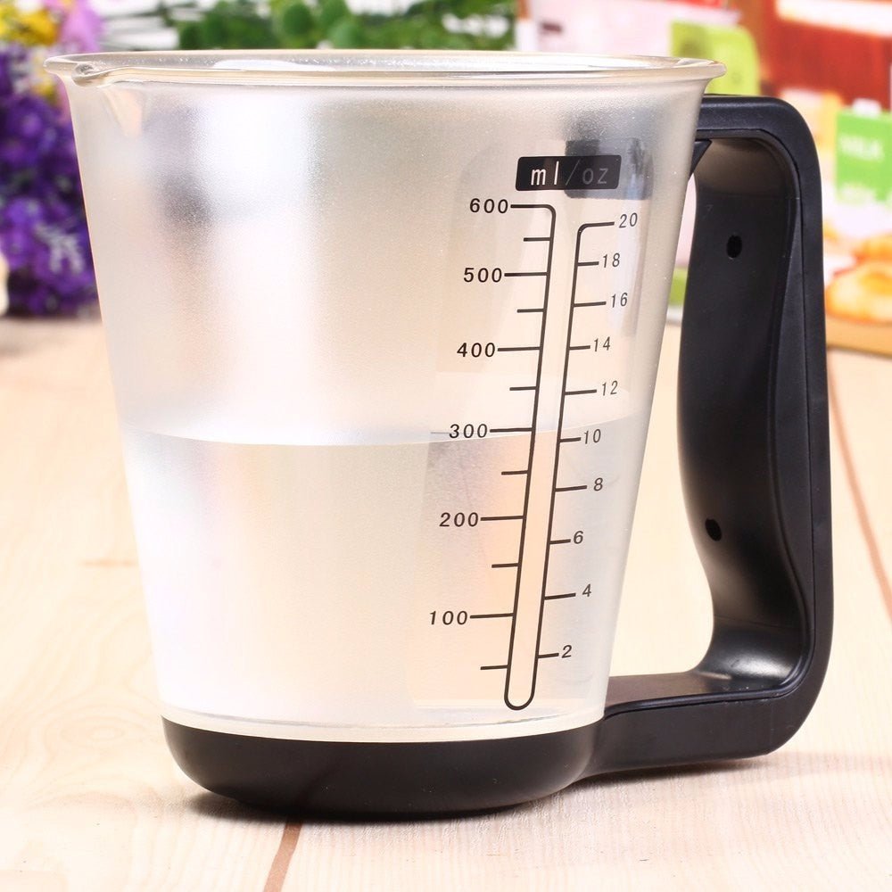 Kitchen electronics with 1kg measuring cup, liquid food scale, milk and coffee scale