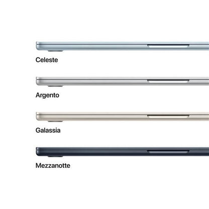 MacBook Air 15" M5 chip 10-core CPU 10-core GPU, 16GB, 1TB SSD - Argento