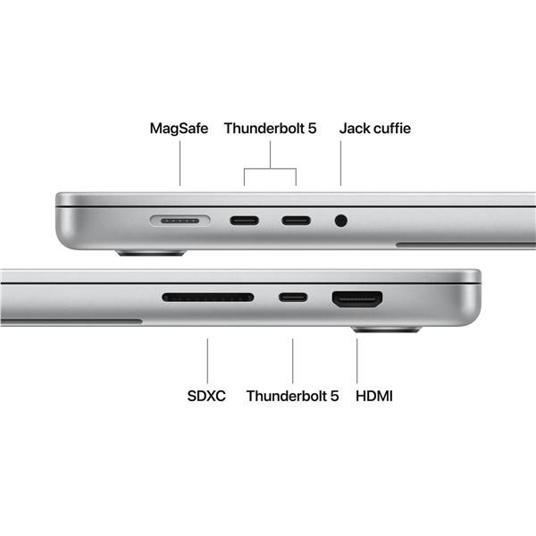 MacBook Pro 16" M5 Max chip 18-core CPU 32-core GPU, 36GB, 2TB SSD - Argento