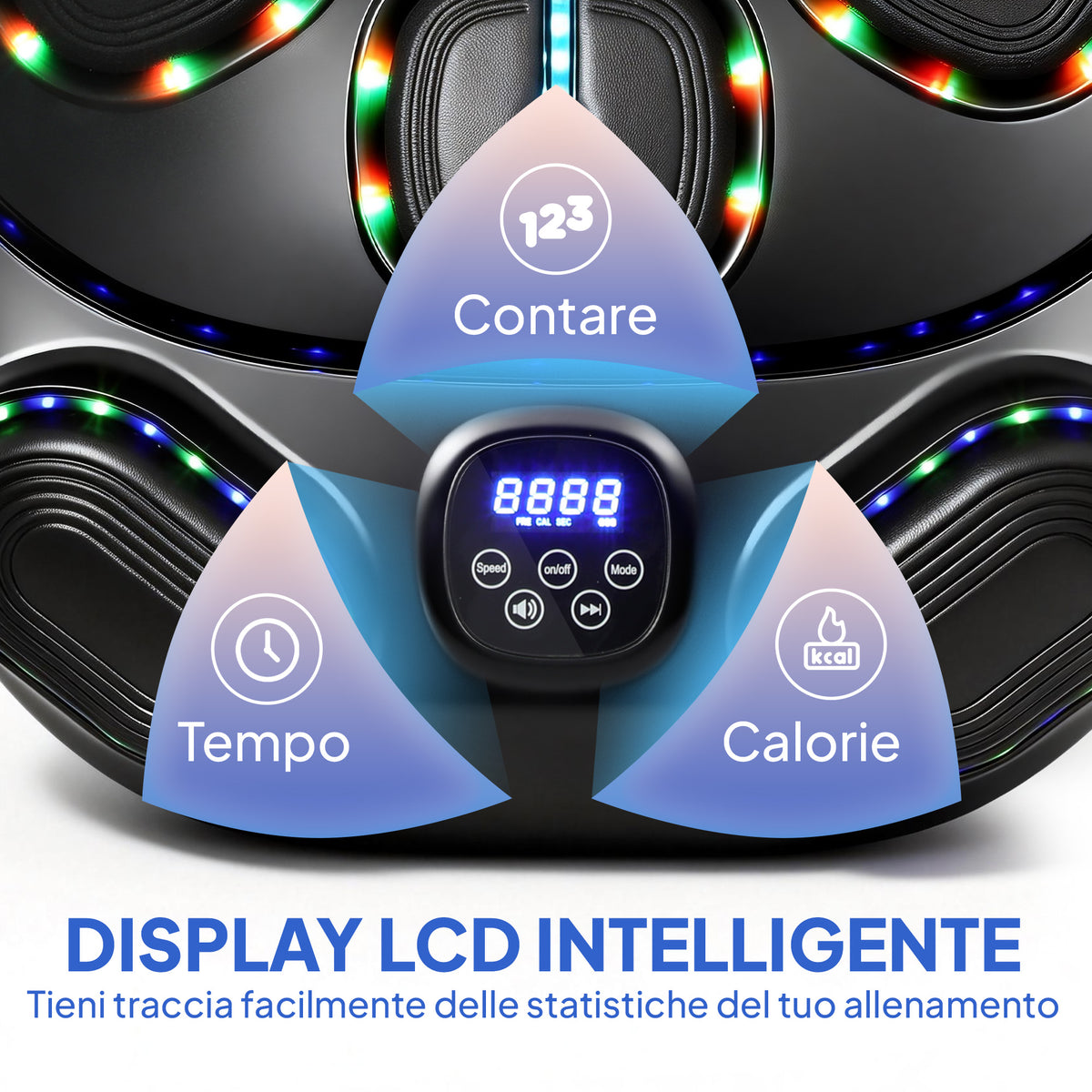 Macchina da Boxe Musicale a Parete con 9 Modalità, Luci LED e Connessione Bluetooth, 61x48x11 cm, Nero