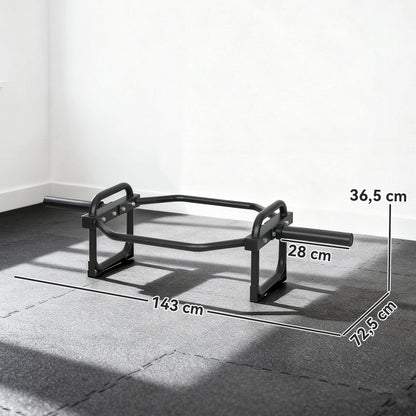 Barra Olimpica Esagonale 5cm con Capacità 300kg, Design Facile da Caricare per Panca, Stacchi, Scrollate, Squat e Trasporti del Contadino