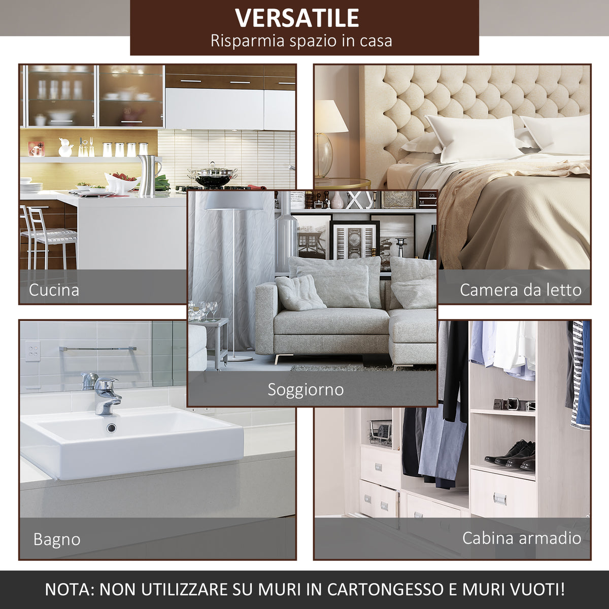 Binario con Kit di Accessori per Porte Scorrevoli in Stile Rustico in Legno