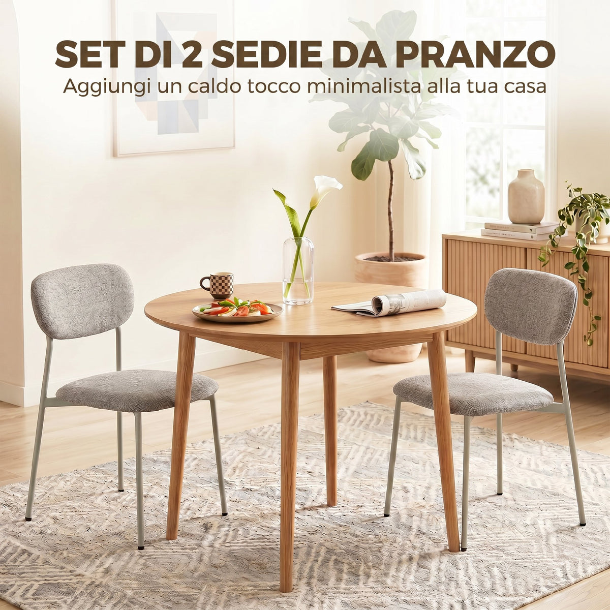 Sedie da Pranzo, Sedie da Cucina Impilabili, Marrone Chiaro