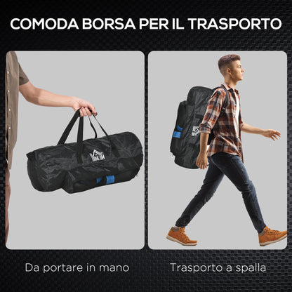 Set Sacco da Boxe da Appendere con Guantoni, Sacco per Pugilato a 3 Strati con Borsa di Trasporto, Blu