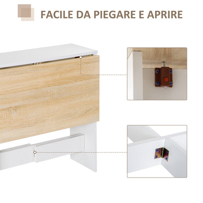 Tavolo da Pranzo Allungabile, Tavolo Pieghevole in Legno 1037673.5cm Rovere Bianco