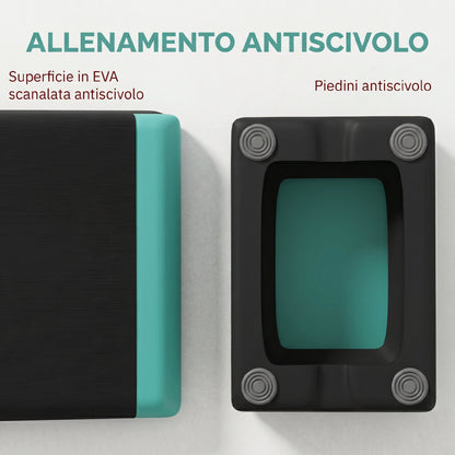 Stepper Fitness Regolabile a 10.5/15.5/20.5 cm con Superficie Antiscivolo e Capacità 250 kg, Verde