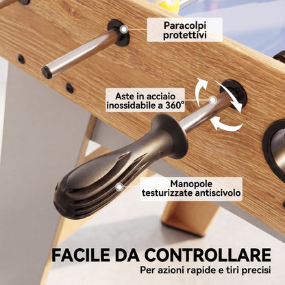 Calcio Balilla: Mini Tavolo da 89 cm, 2 Segnapunti Manuali, Viola