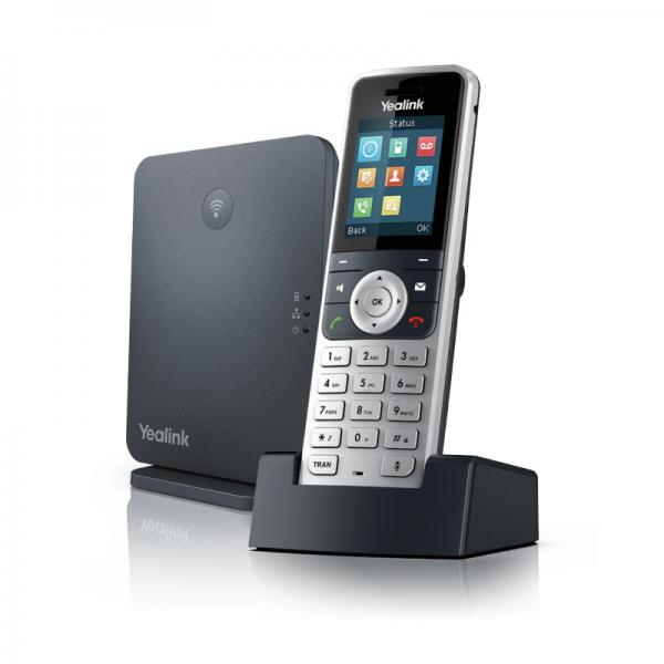 Yealink W53P stazione base DECT Nero, Argento (Yealink W53P IP DECT base station Black Silver With USB Charger Cradle phone system [W60B + W53H])