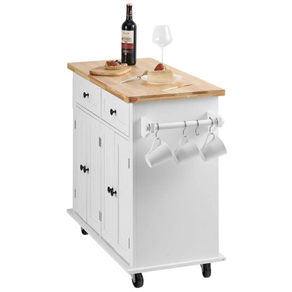 Carrello VEVOR cucina piano legno in ambiente moderno funzionale
