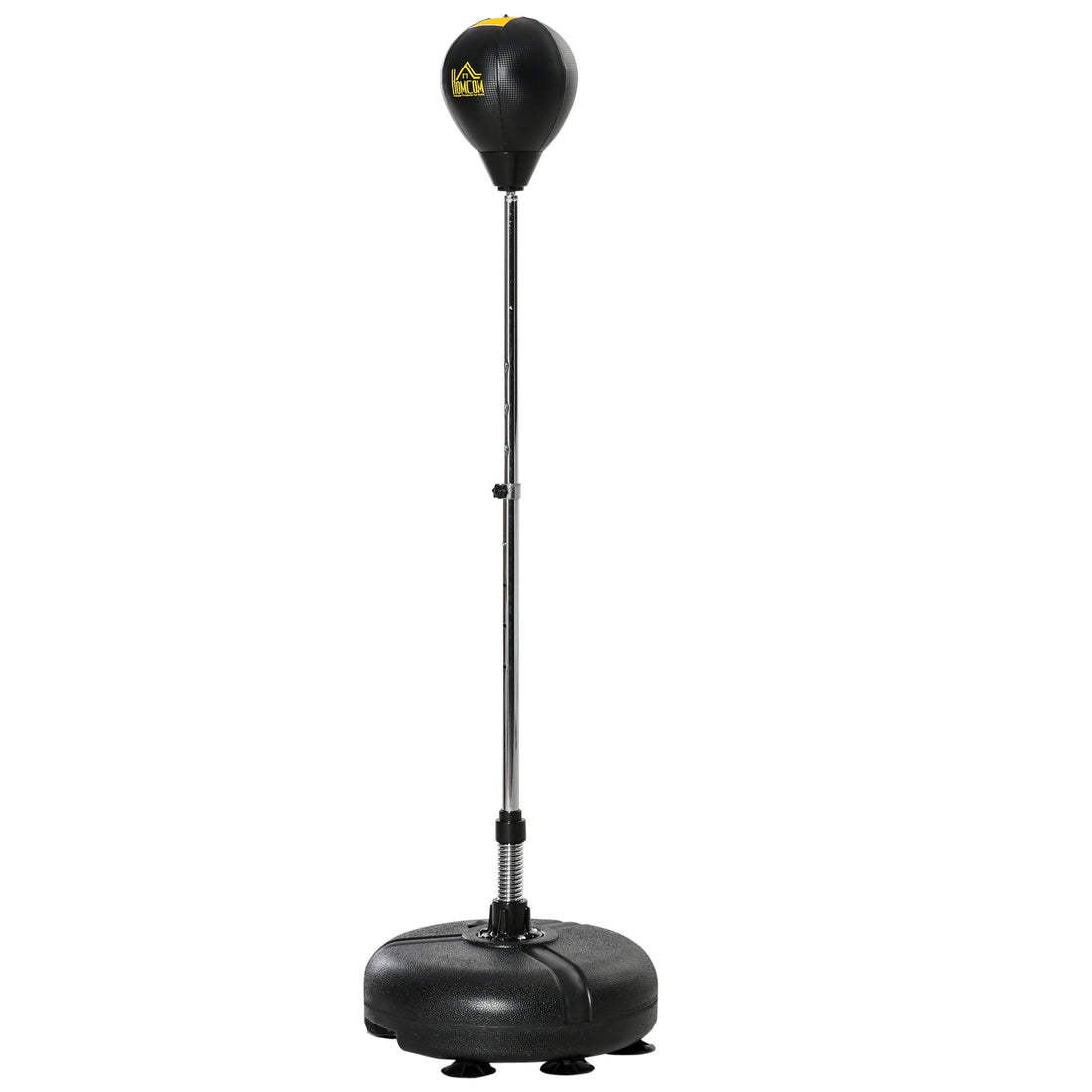 Sacco da Boxe ad Altezza Regolabile, Guanti Inclusi, in PE e Metallo, 45x45x133-151cm, Oro