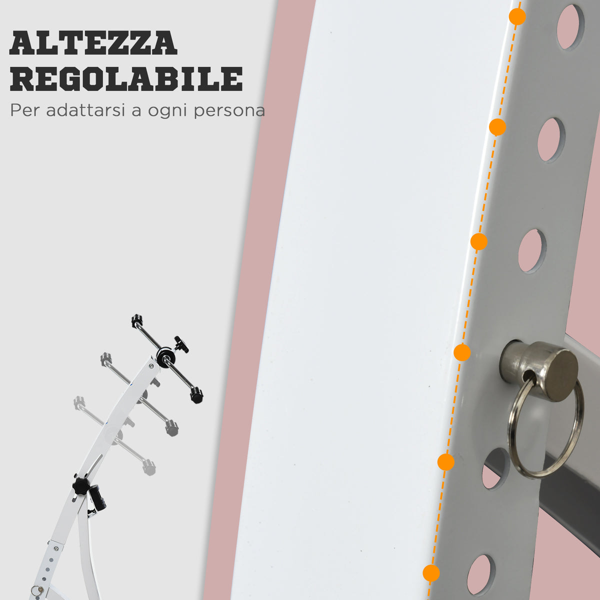 Pedaliera Braccia e Gambe da Divano o Poltrona con Schermo LED, Altezza e Intensità Regolabile, Bianco, 40x42.5x100cm