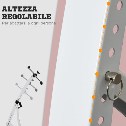 Pedaliera Braccia e Gambe da Divano o Poltrona con Schermo LED, Altezza e Intensità Regolabile, Bianco, 40x42.5x100cm