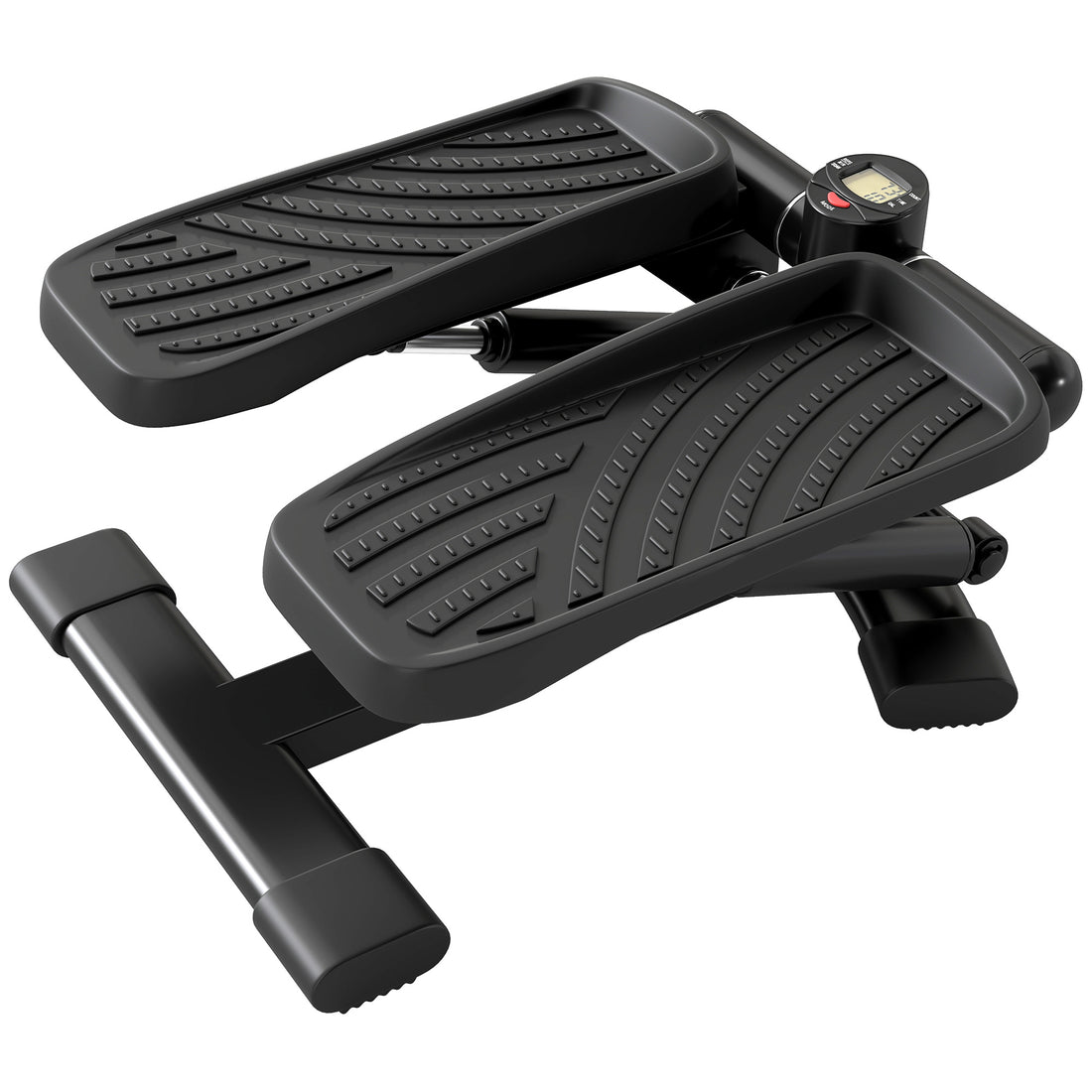 Stepper Twister 2 in 1 con Monitor LCD, Pedali Grandi e Antiscivolo, Capacità 100 kg, Nero