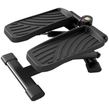 Stepper Twister 2 in 1 con Monitor LCD, Pedali Grandi e Antiscivolo, Capacità 100 kg, Nero