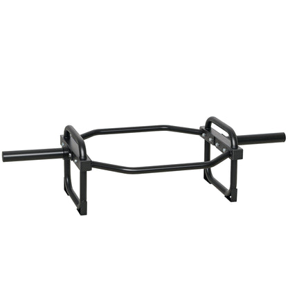 Barra Olimpica Esagonale 5cm con Capacità 300kg, Design Facile da Caricare per Panca, Stacchi, Scrollate, Squat e Trasporti del Contadino