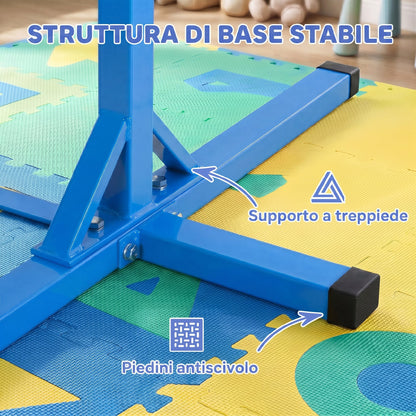 Sbarra per Ginnastica Artistica o Danza Classica Regolabile in Altezza 92-150 cm, Blu