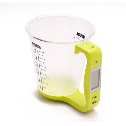 Kitchen electronics with 1kg measuring cup, liquid food scale, milk and coffee scale