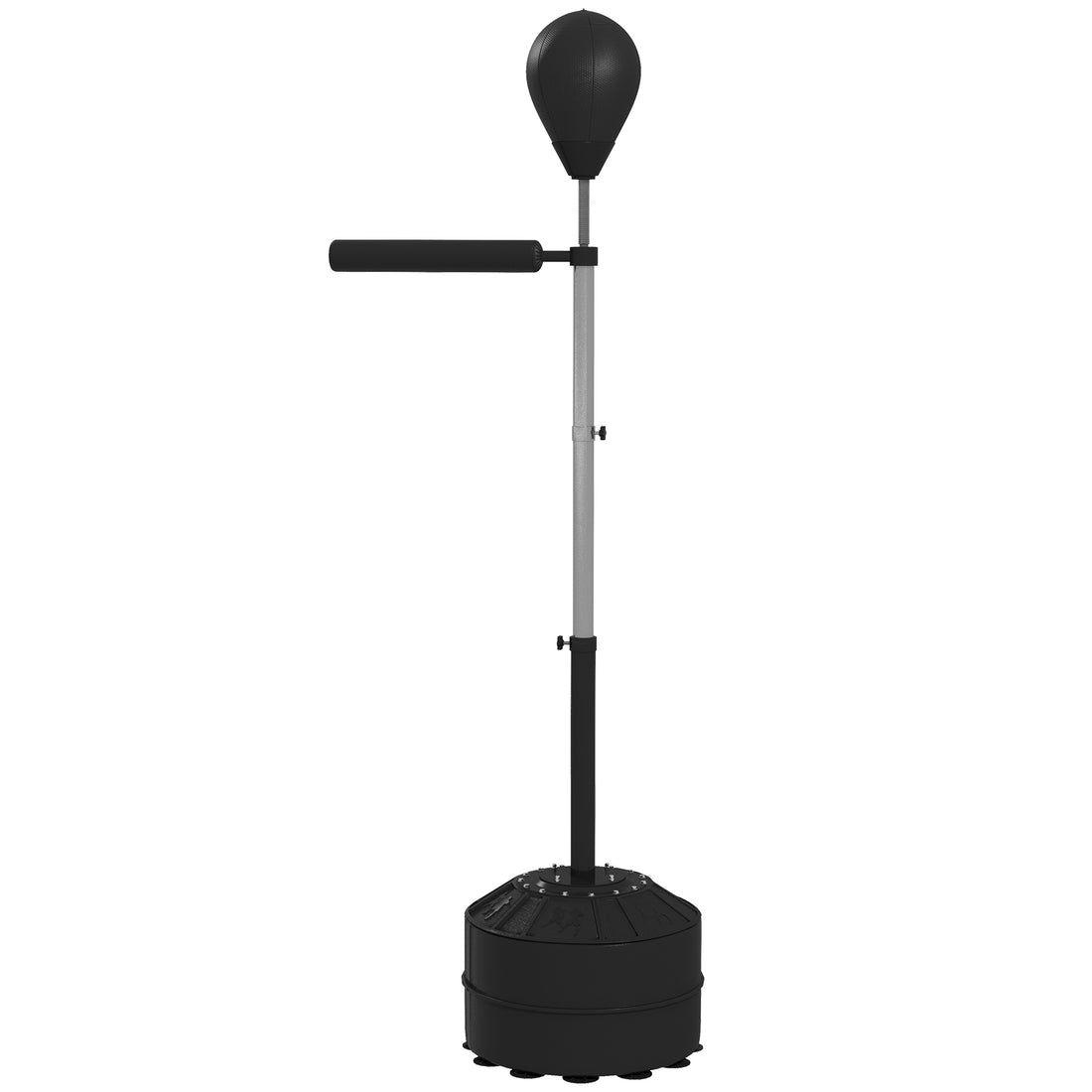 Punching Ball con Barra Girevole per Adulti e Altezza Regolabile 1.6-2m, Nero